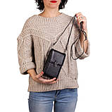 Шкіряна сумка гаманець на шию Eminsa 40241-37-1 з відділенням для телефону, фото 2