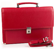 Жіночий портфель з м'якої натуральної шкіри Eminsa 7011-37-5 червоний