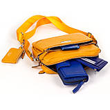 Жіноча шкіряна сумка крос-боді Karya 2318-56 жовта, фото 4