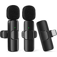 Подвійний бездротовий петличний Type-C мікрофон Savetek P27-2 для смартфона, ноутбука, планшета, 2.4 ГГц