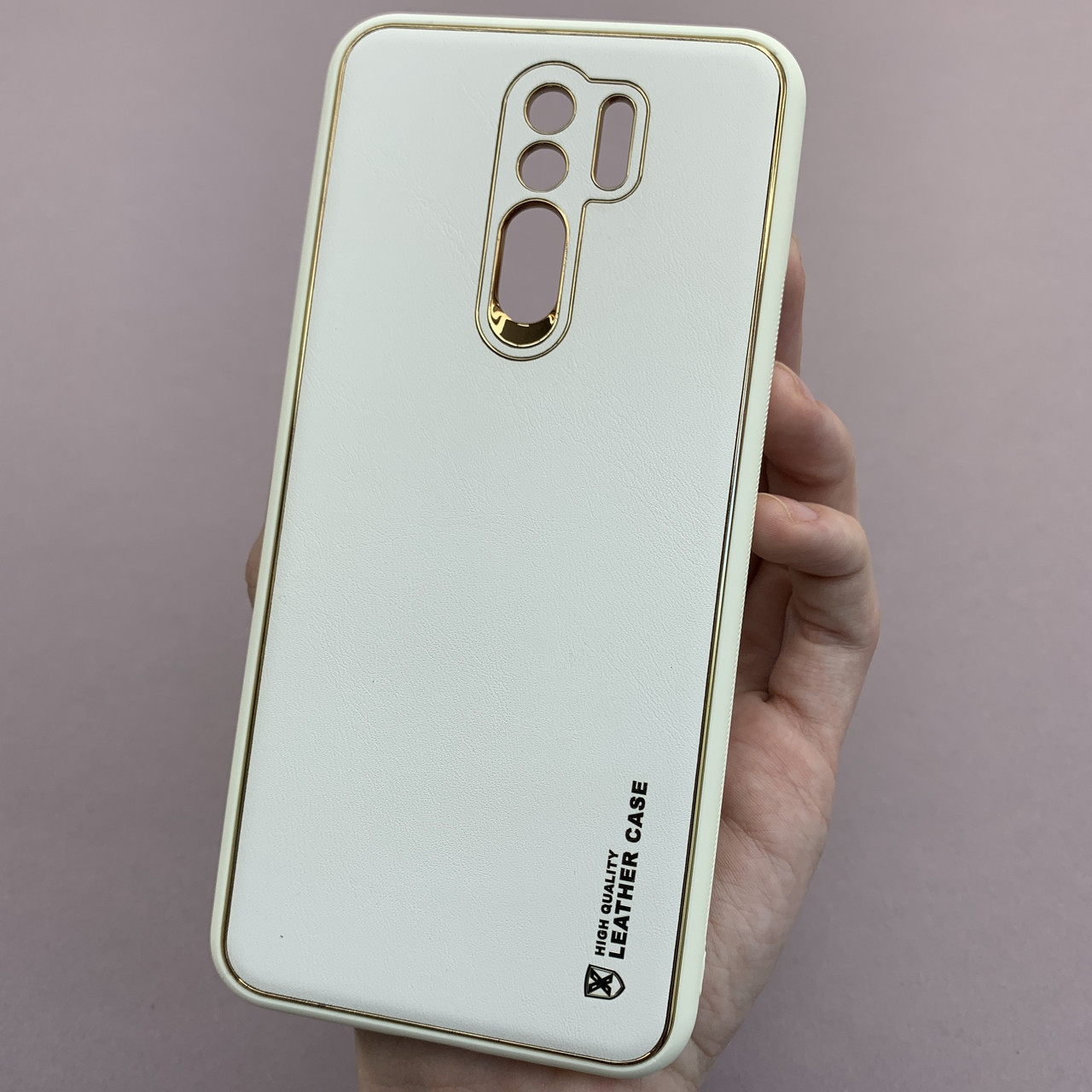 Чохол для Xiaomi Redmi 9 шкіряний матовий чохол із захистом камери на телефон сяомі редмі 9 білий u9h