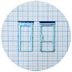 Тримач SIM карти та карти пам'яті Xiaomi Mi A3, Mi CC9e синій 2 SIM (1 SIM + Micro SD)