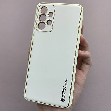 Чохол для Samsung Galaxy A32 4G (A325F) шкіряний матовий чохол із захистом камери на самсунг а32 4г білий u9h, фото 1