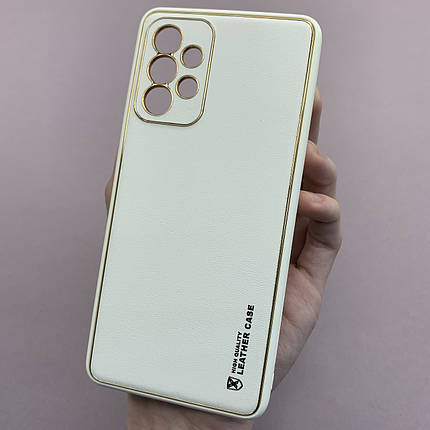 Чохол для Samsung Galaxy A52 шкіряний матовий чохол із захистом камери на телефон самсунг а52 білий u9h, фото 1