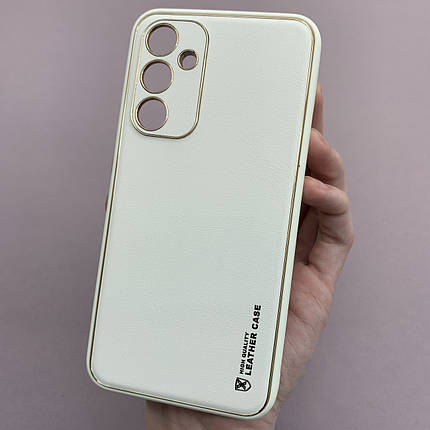 Чохол для Samsung Galaxy A54 5G (A546E) шкіряний матовий чохол із захистом камери на самсунг а54 5г білий u9h, фото 1