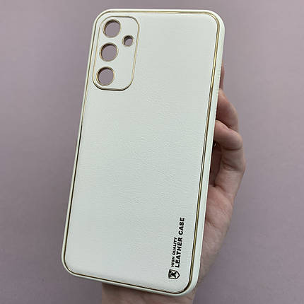 Чохол для Samsung Galaxy A34 5G (A346E) шкіряний матовий чохол із захистом камери на самсунг а34 5г білий u9h, фото 1