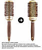 Термобрашинг для волосся Olivia Garden 25 мм Blowout Shine Wavy Bristles Gold & Brown (ID2048), фото 2
