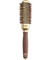 Термобрашинг для волос Olivia Garden 35 мм Blowout Shine Wavy Bristles Gold & Brown (ID2049)