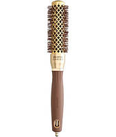 Термобрашинг для волос Olivia Garden 25 мм Blowout Shine Wavy Bristles Gold & Brown (ID2048)