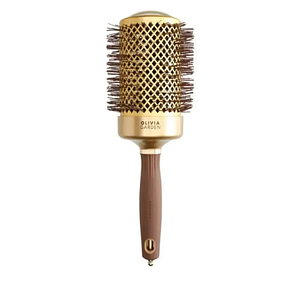 Термобрашинг для волосся Olivia Garden 65 мм Blowout Shine Wavy Bristles Gold & Brown (ID2052)