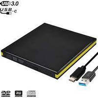 Внешний портативный дисковод Pop-up Mobile External DVD/CD Drive USB 2.0/3.0 Dark yellow