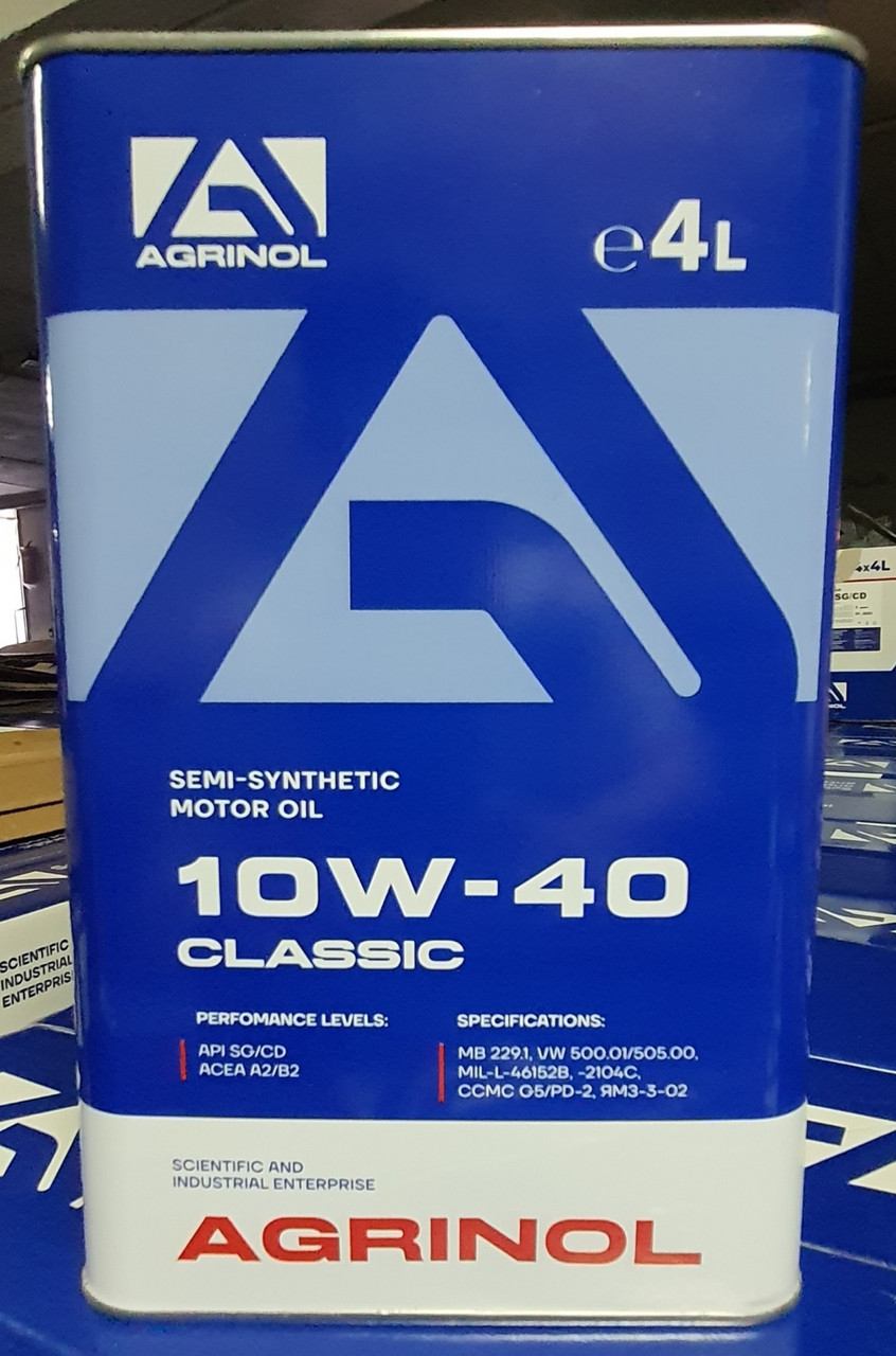 Масло Агрінол 10W-40 SG/CD кан. 4л