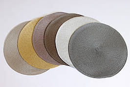 Сервірувальні килимки круглі (набір 6 шт одного кольору)