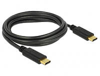 Перехідник обладнання Delock USB Type-C M M 2.0m (USB2.0) PD 5A E-Marker D3.8mm чорний (70.0 IS, код: 7455284