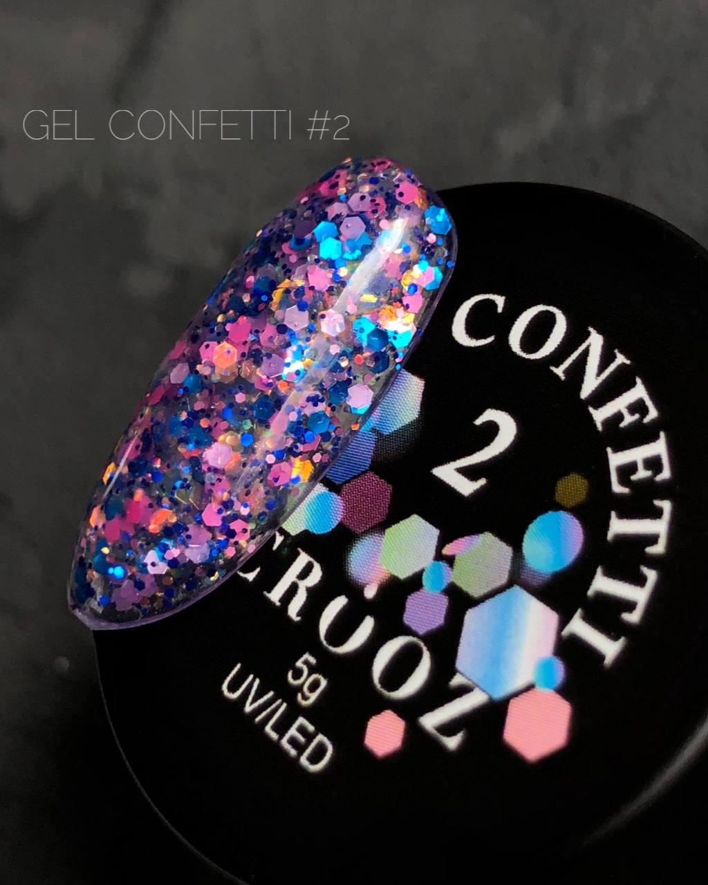 Гель Confetti Cooz для дизайну №2, 5 мл, фото 1