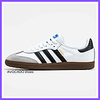 Кроссовки женские и мужские Adidas Sambа white / кеды Адидас Самба белые