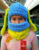 Шапка-балаклава синє-жовта