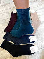 Шкарпетки махрові однотонні висока гумка Lomani р.36-40