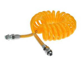 Шланг пневматичний спіральний М16 жовтий (силікон)