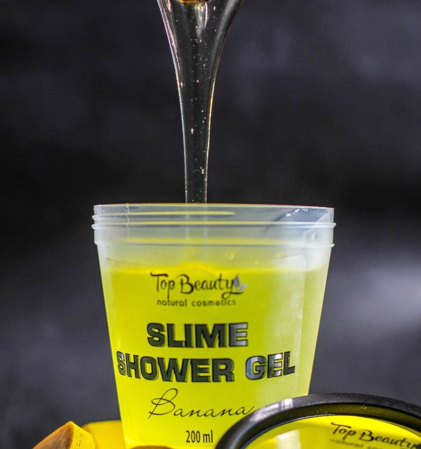 Слайм-гель для душу Top Beauty Slime Shower Gel Banana 200 г, фото 1