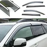 Дефлектори вікон з хром молдингом, вітровики Subaru Outback 2015-, фото 2
