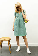 Платье женское свободное летнее оливковое из прошвы XXL-3XL, 2000000181653