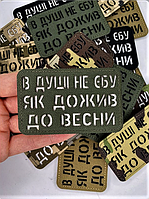 Шеврон\нашивка собственного производства "В душе не е*у, как дожил до весны"