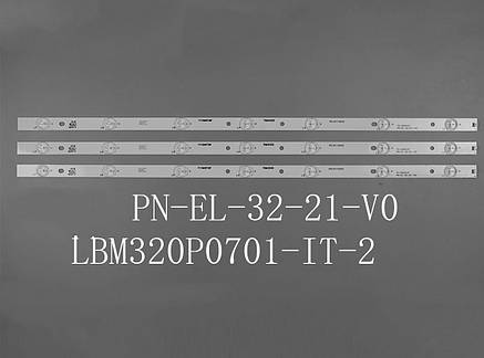 LED підсвітка (комплект 3шт) для PANASONIC PN-EL-32-21-V0 TH-32D410T TX-32ES400B TX-32FS500, фото 3