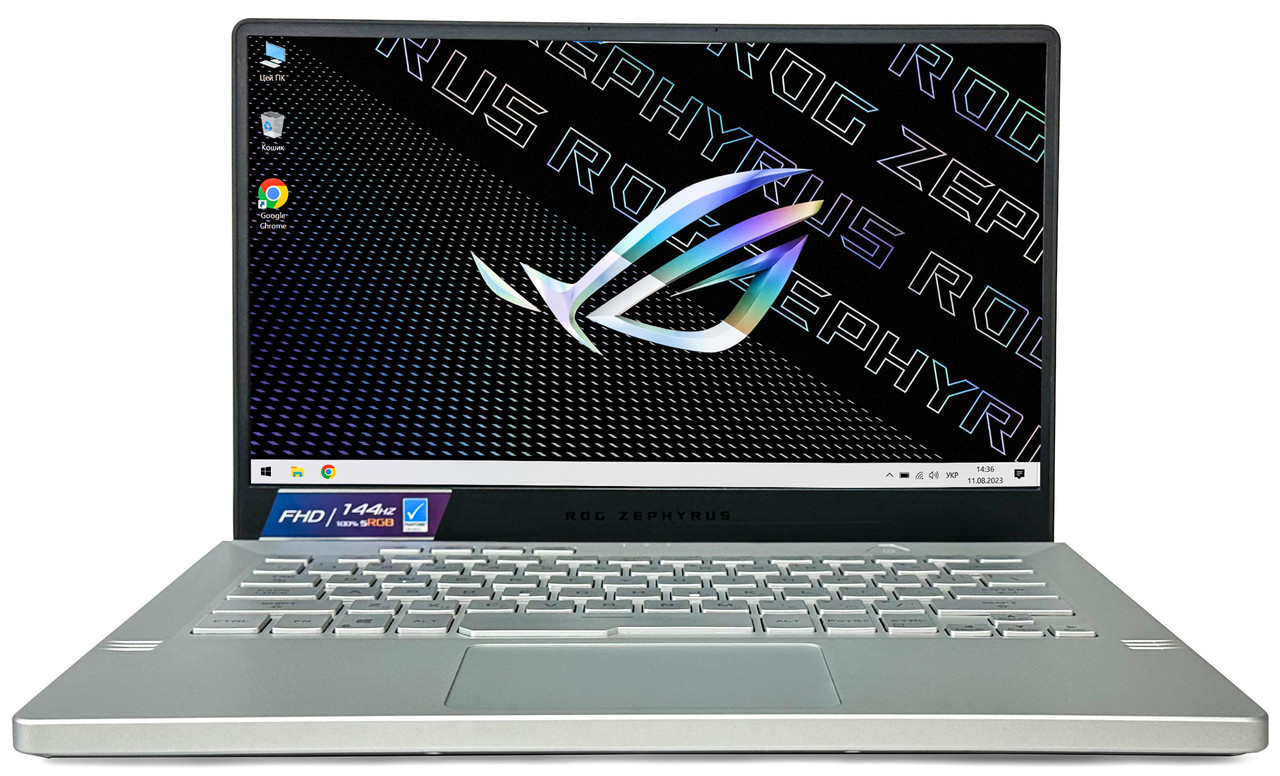 Ноутбук Asus ROG Zephyrus G14 GA401QM: AMD Ryzen 9 5900HS/ RAM 16ГБ/ GeForce RTX 3060/ SSD 1 ТБ/ 14" IPS