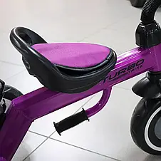 Велосипед триколісний Turbotrike M 3648-9 (колеса з підсвіткою, сидіння регульоване, пляшечка), фото 4