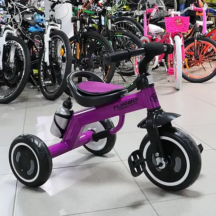 Велосипед триколісний Turbotrike M 3648-9 (колеса з підсвіткою, сидіння регульоване, пляшечка), фото 1