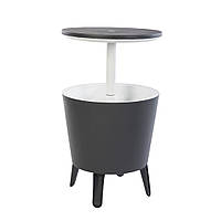 Стіл-трансформер Cool Bar пластик Антрацит Ø 49,5х57-84,5 см (Time EcoTM)