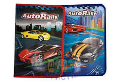 Папка для праці А-4 картонновая з глітером двостороння Мультяшки AUTO RALLY