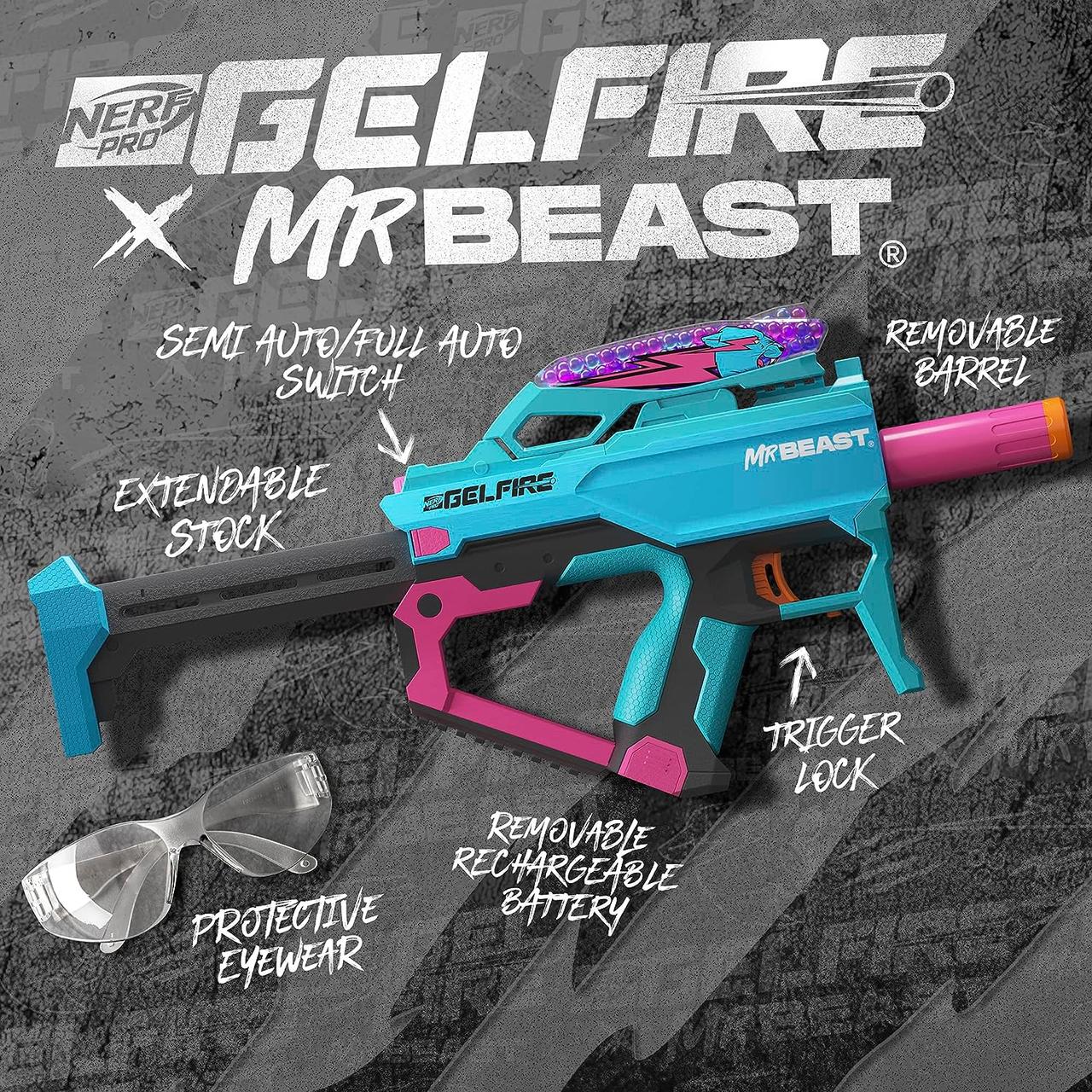 Бластер Нерф з аккумулятором Nerf Pro Gelfire X Mr Beast Blaster - фото 3 - id-p1926032985