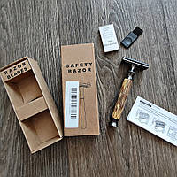 Классический станок для бритья Safety Razor с бамбуковой ручкой