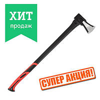 Колун кованый 2200 г, INTERTOOL HT-0275 (лёгкая и прочная рукоять из фибергласса), Интертул