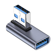 Перехідник адаптер кутовий USB 3.0 M/F 10Gbps Graphite