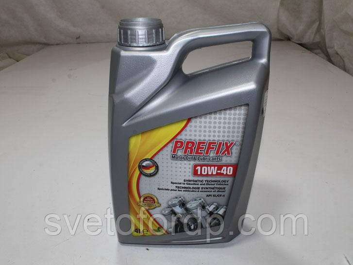 Олива (масло) моторна 10w40 напівсинтетика 4л Prefix, API SL/CF Made in Turkey, фото 1