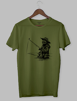 Футболка з прикольним дизайном «Майстер Йода на рибалці»