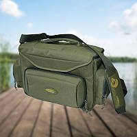 Удобная рыбацкая сумка для спиннинговой рыбалки Acropolis, с удобным плечевым ремнем и наплечником.