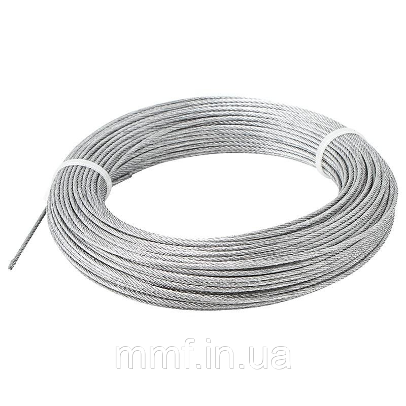 Трос нержавіючий 6мм (7*19) 50м