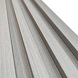 Декоративна настінна рейка ДПК Срібло 160х23х3000мм, фото 3