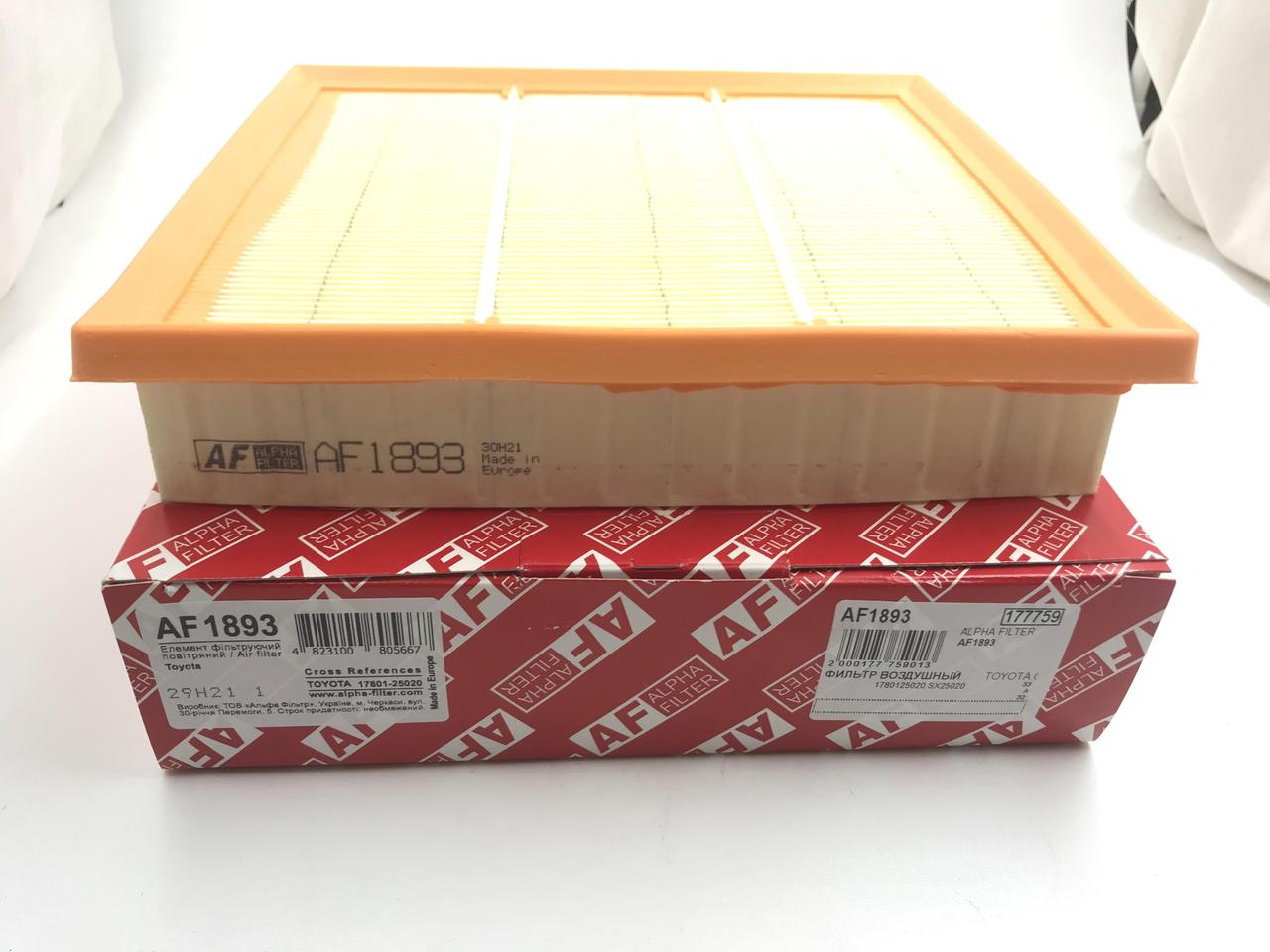 Фільтр повітряний ALPHA FILTER AF1893 Камрі 17801-25020