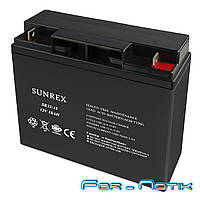 Аккумуляторная батарея SUNREX SR12-18, Емкость: 18Ah, 12V, 5.18kg, AGM battery, размеры: 181х77х167мм (ИБП