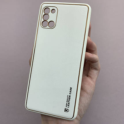 Чохол для Samsung Galaxy A31 шкіряний матовий чохол із захистом камери на телефон самсунг а31 білий u9h, фото 1