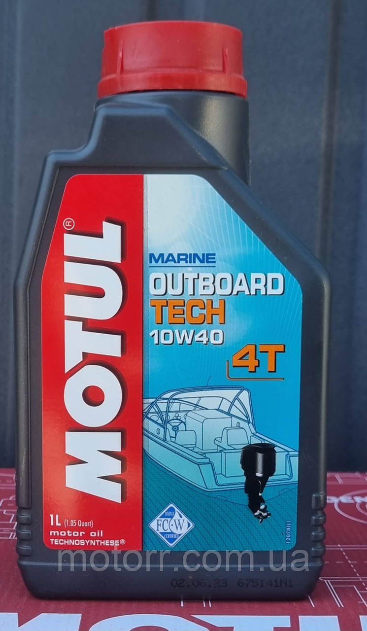 Масло для підвісних лодкових двигунів Motul OUTBOARD TECH 4T SAE 10W40 (1L) - фото 1 - id-p1818466642