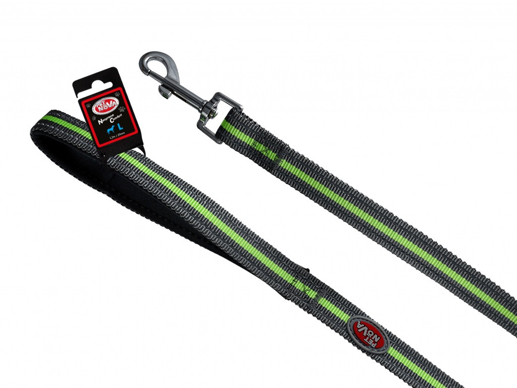 Повідець із відбивачем Pet Nova Neo Comfort L 2.0 х 120 см Сірий