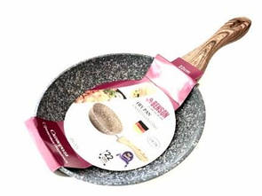 Якісна сковорода 22см з ручкою антипригарне гранітне покриття матове, сковорода для всіх плит