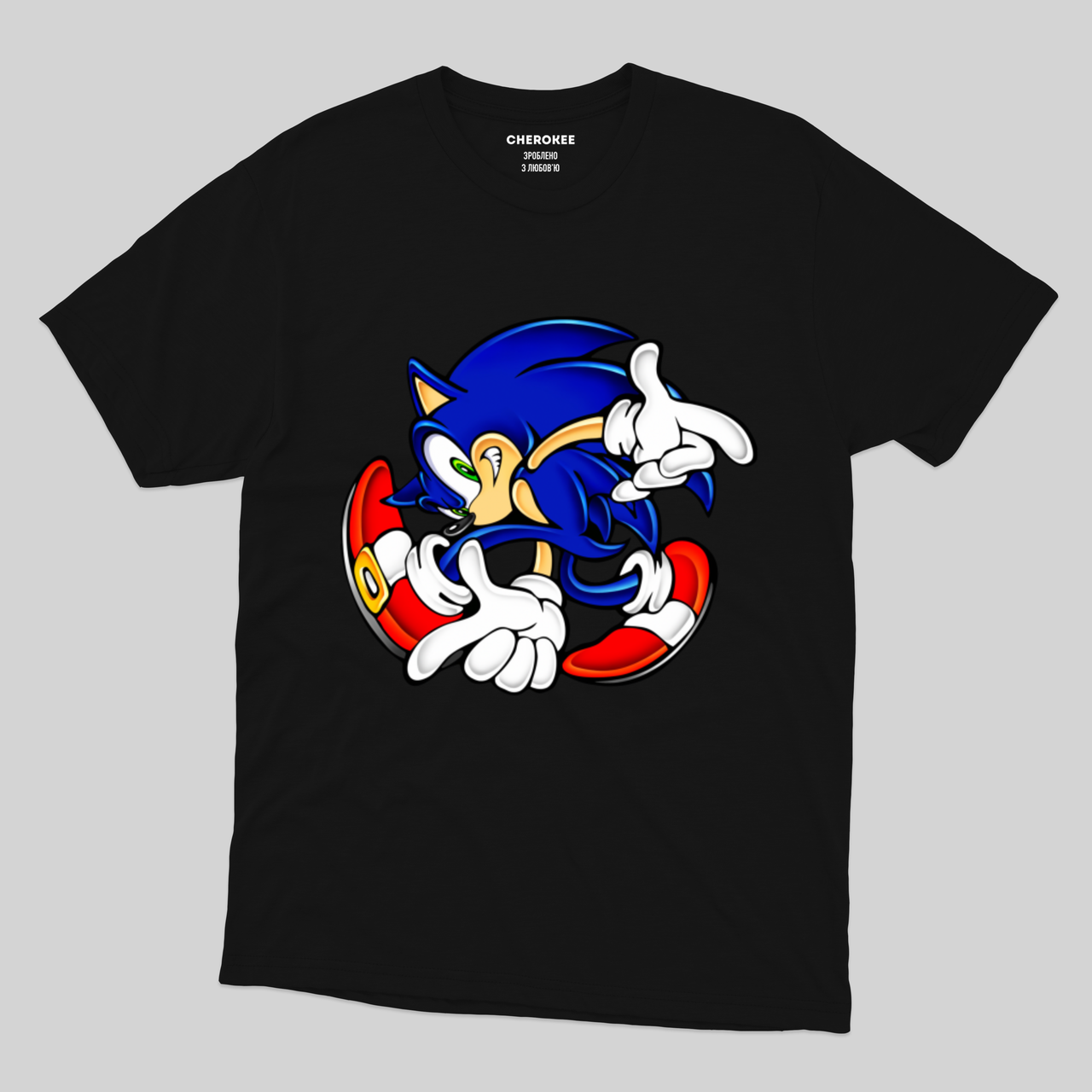 Футболка дитяча з прикольним принтом «Running sonic»