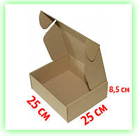 Картонные коробки самосборные бурые 250х250х85 подарочная крафт от 10 шт korob(2)